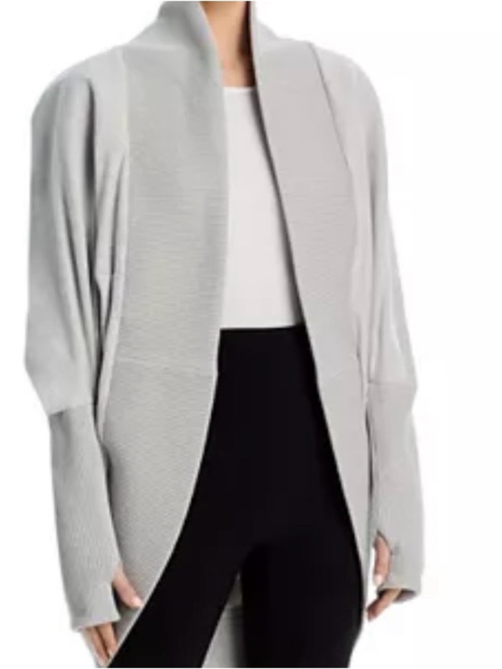 Norma Kamali Light Gray Cocoon Cardigan